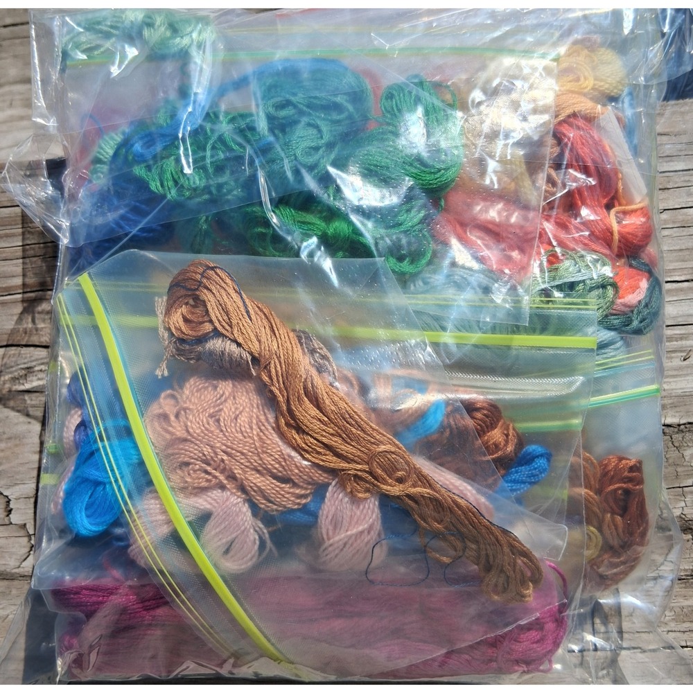 Lot of Huge Needlepoint Embroidery Floss Thread Mixed Colors Different Brands